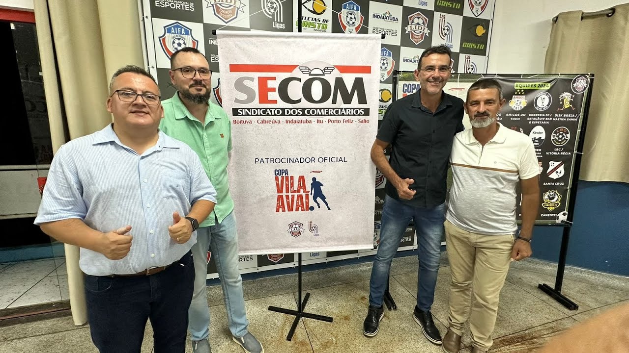 Apoio do SECOM pela 4ª vez, nova edição da Copa Vila Avaí 2024, na Prefeitura de Indaiatuba